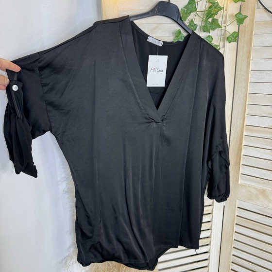 BLOUSE SOIE NOIR