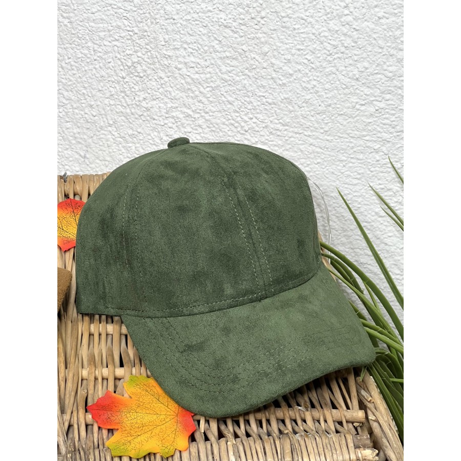 Casquette suede kaki