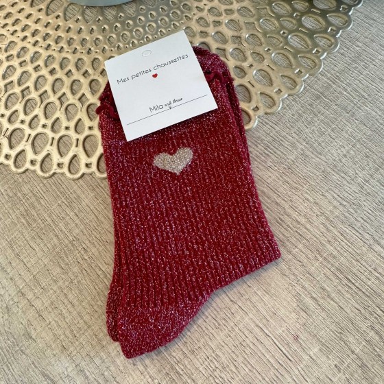 CHAUSSETTES MILA ROUGE