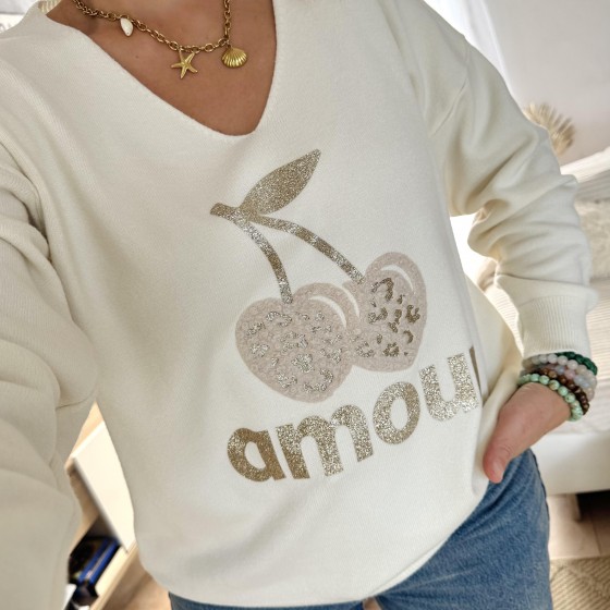 pull sweat cerise
