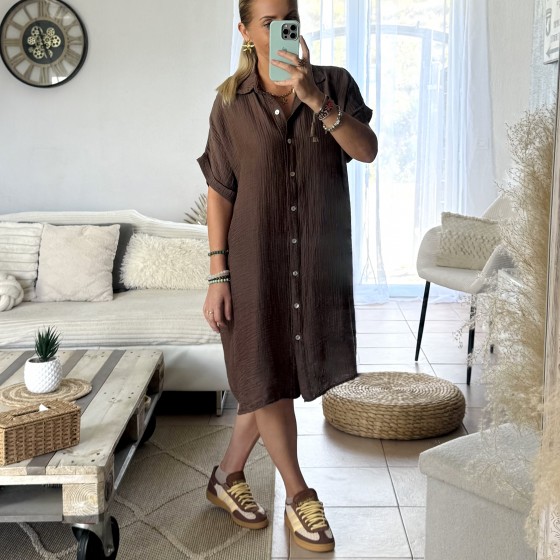 robe chemise choco