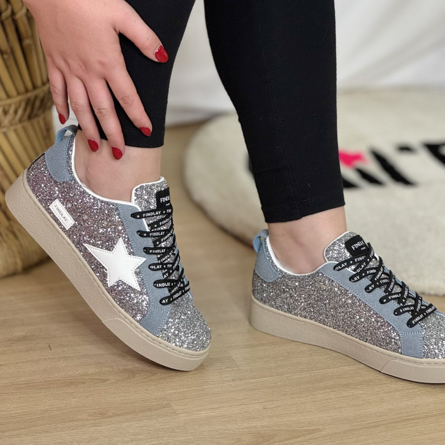 Baskets Findlay strass argent