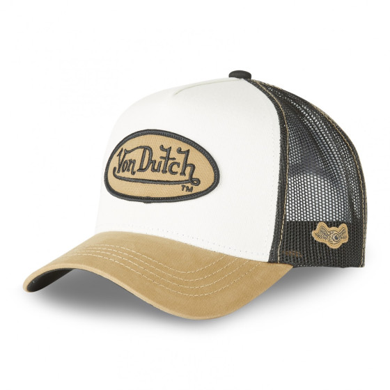 CASQUETTE VON DUTCH BLANCHE ET BEIGE TRUCKER