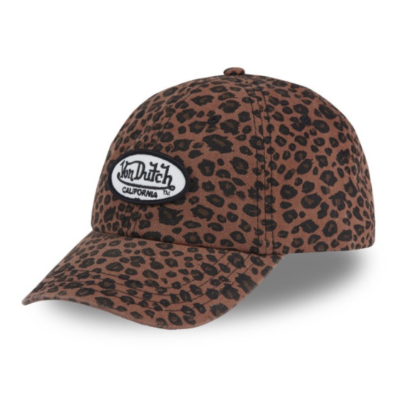 CASQUETTE VON DUTCH MARRON DAD CAP LÉOPARD