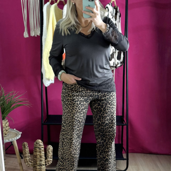 SOUS PULL DENTELLE CHOCO