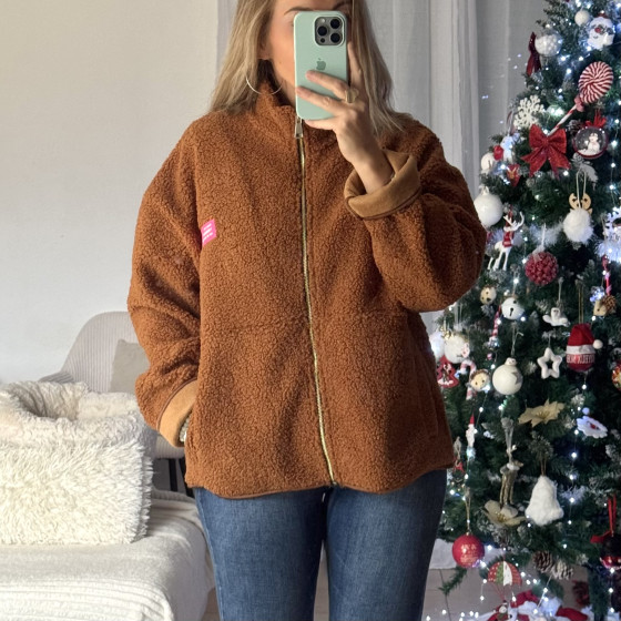 veste moumoute camel