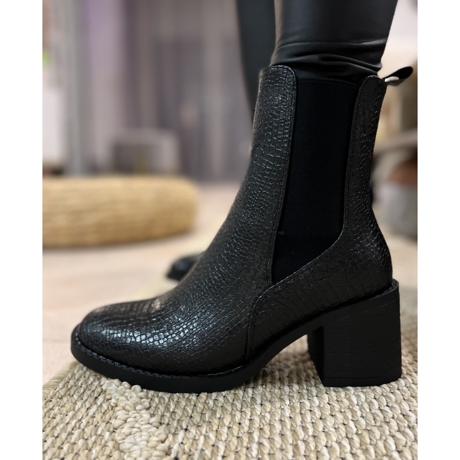 Bottines croco